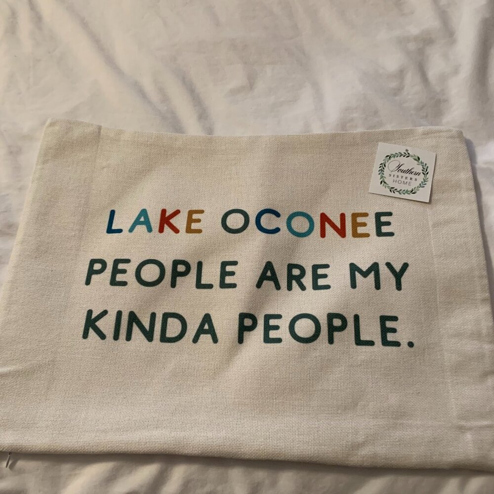 LAKE OCONEE PILLOW COVER  14" X 19"  NWOT